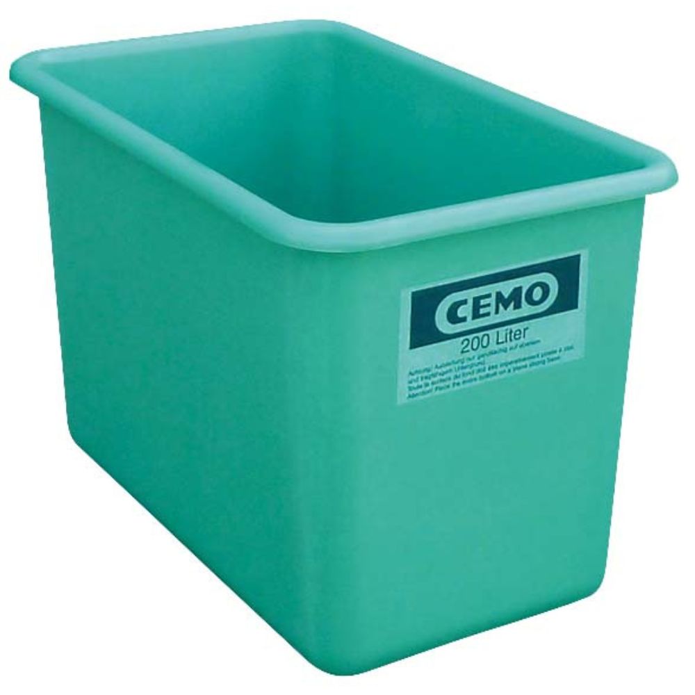 BAC RECTANGULAIRE 200 L VERT CEMO