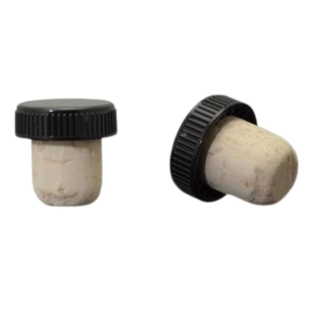 BOUCHON TETE PLASTIQUE NOIRE X 50