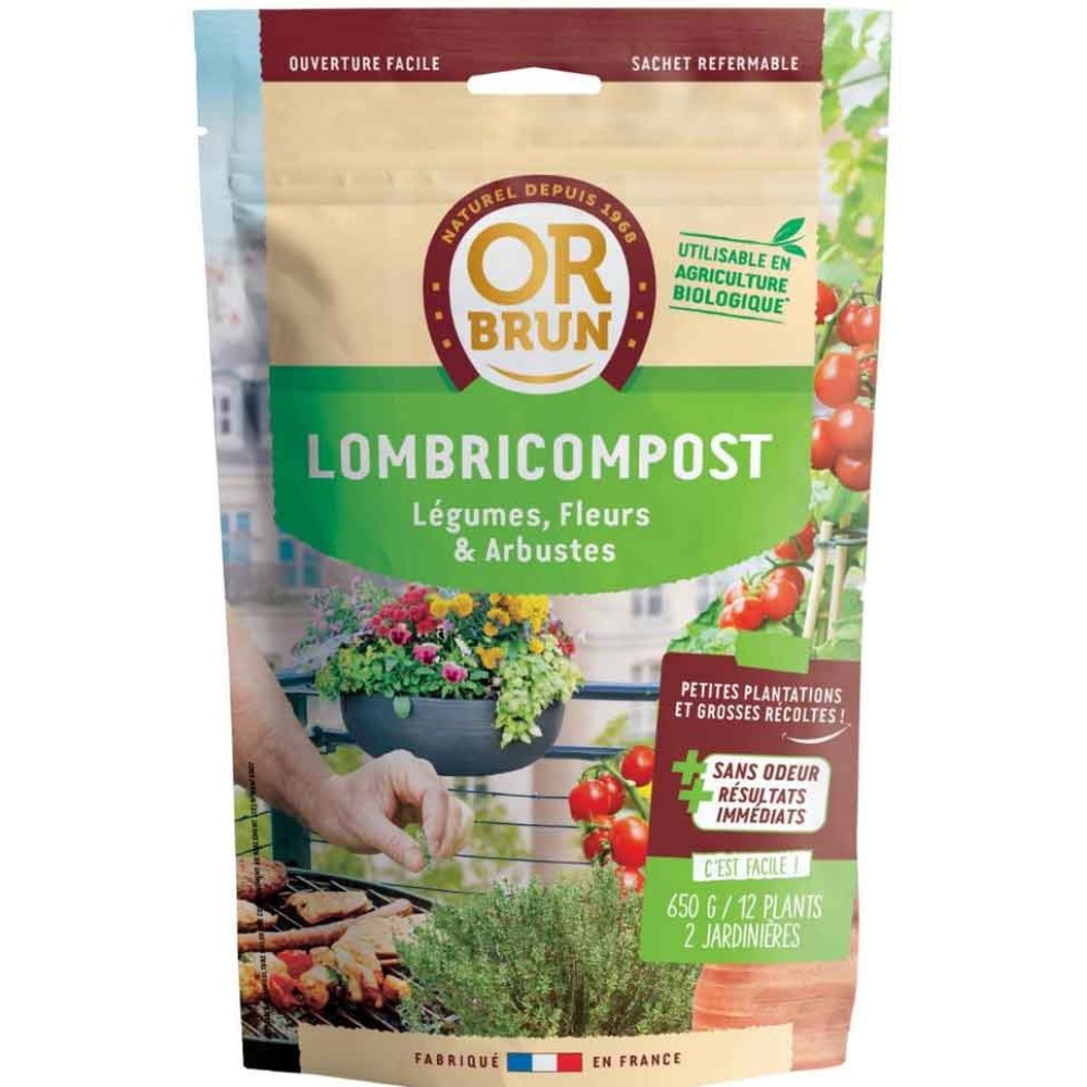 LOMBRICOMPOST 650G OR BRUN