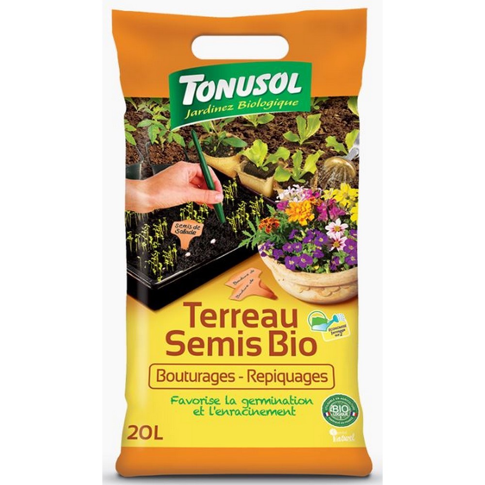 TERREAU SEMIS BIO 20 L TONUSOL