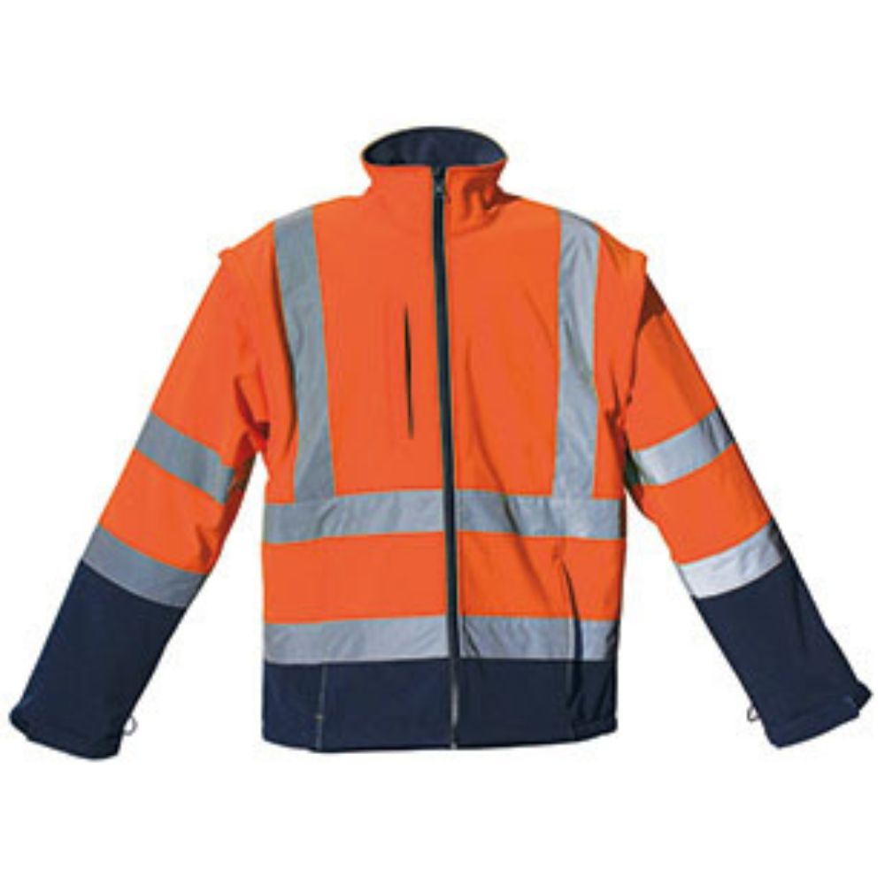 VESTE SOFTSHELL FLASH ORANGE/MARINE